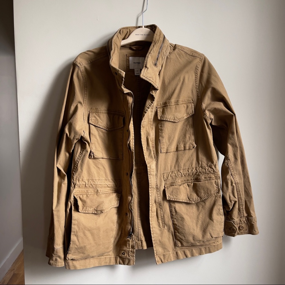 Old Navy Beige/Tan Mens Lightweight Canvas Mens Jacket Size Medium